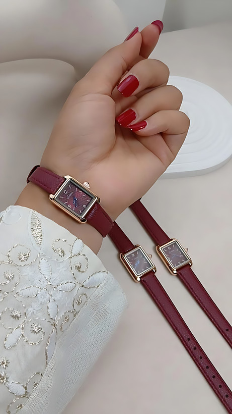 ساعت بند چرمی زنانه Colomi رنگ چری