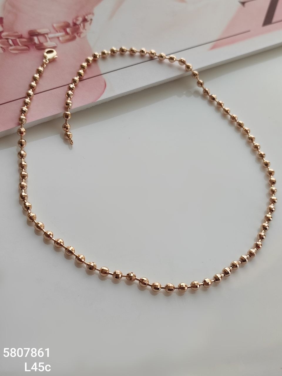 گردنبند توپی ژوپینگ مشابه طلا در ساخت