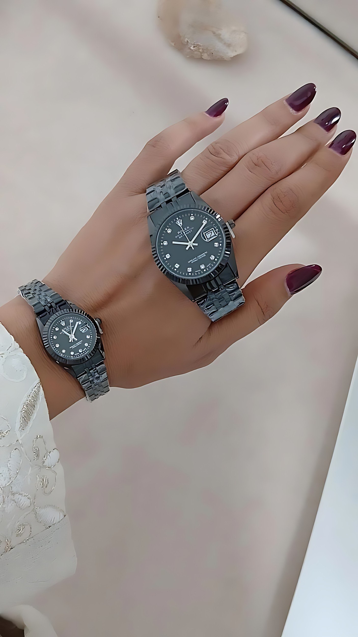 ساعت ست رولکس فول بلک  ضد آب تاریخ دار فعال